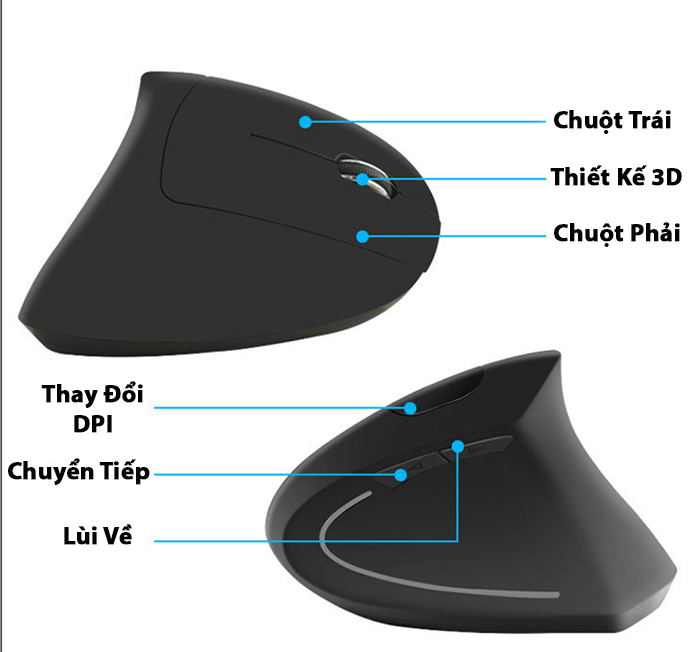 Chuột Đứng Không Dây Chống Mỏi Tay MS1354 