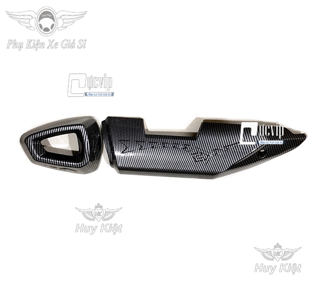 Combo Ốp Che Pô Và Chụp Đích Pô Carbon Winner X V2, V3, Winner X 2019 - 2022 Hàng Cao Cấp MS1694