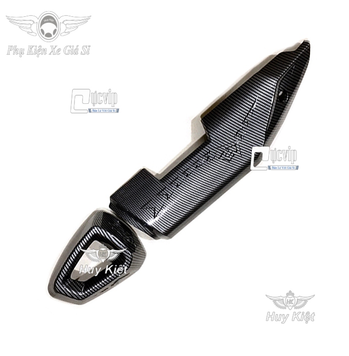 Combo Ốp Che Pô Và Chụp Đích Pô Carbon Winner X V2, V3, Winner X 2019 - 2022 Hàng Cao Cấp MS1694