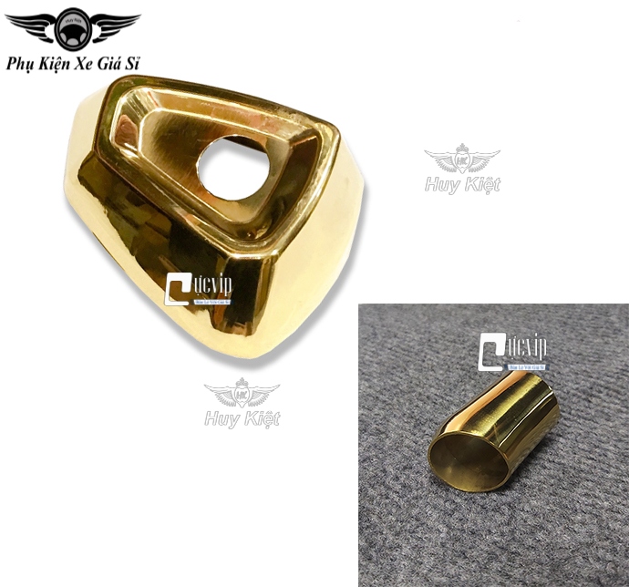 Ốp Chụp Đích Pô Winner X V2, V3, Winner X 2019 - 2022 Inox 304 Xi Titan Titan Kèm Ống Tiêu MS3326