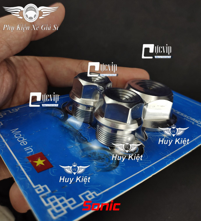 Combo 3 Ốc Chảng Ba Salaya Thái Inox 304 Đúc Đặc Cho Sonic, Satria, Raider Fi 2018 - 2022 MS5407