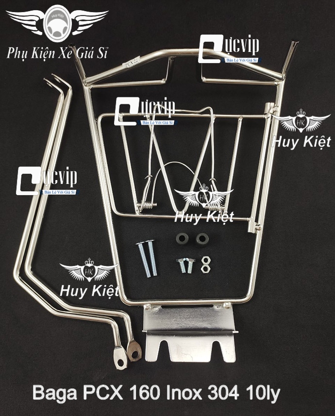 Baga Giữa PCX 160cc Đời 2021, 2022, 2023 Inox 304 10Ly Hàng Cao Cấp MS5486 