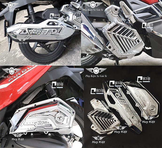 	Combo 3 Món Bảo Vệ Cho Airblade AB 160cc, Airblade AB 2023 125cc 160cc Xi Mạ Crom FER Hàng Chuẩn Đẹp MS5629