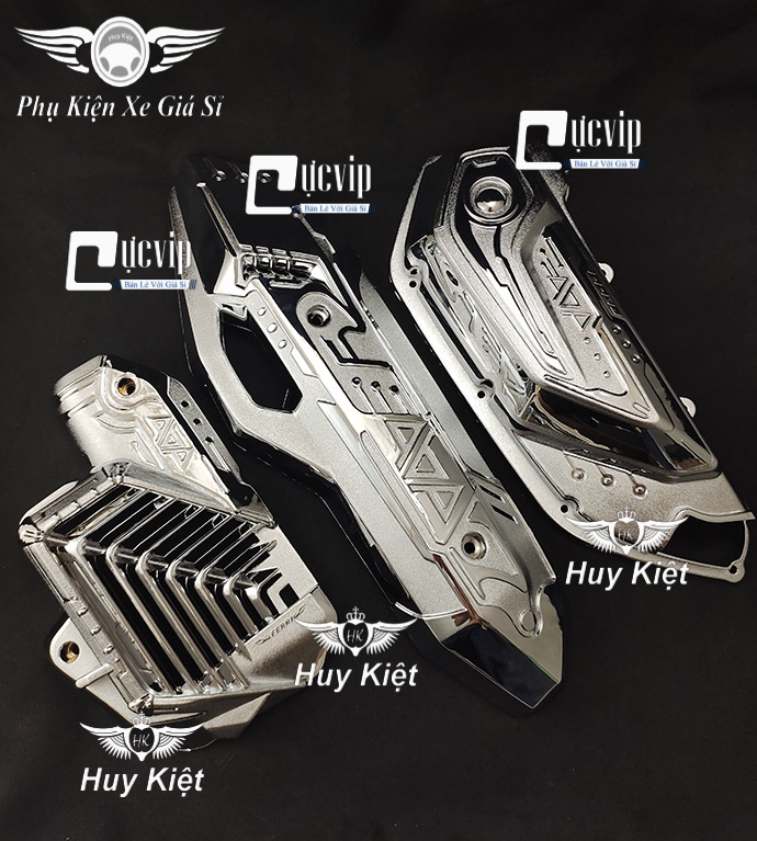 	Combo 3 Món Bảo Vệ Cho Airblade AB 160cc, Airblade AB 2023 125cc 160cc Xi Mạ Crom FER Hàng Chuẩn Đẹp MS5629