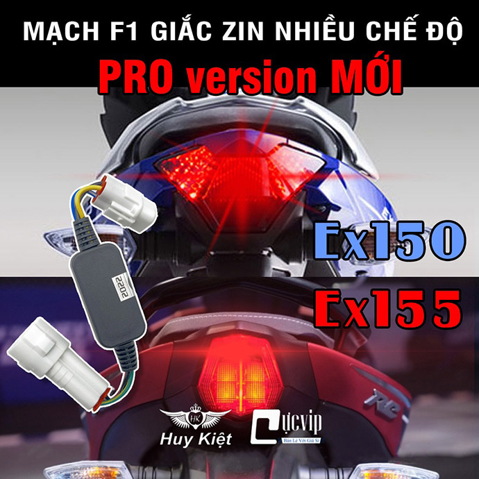 Mạch Chớp Stop F1 Tạo Nháy Đèn Hậu Sau Cho Xe Exciter 155, Exciter 150, NVX, Nouvo 5, Y15, R15, R25, MT07 Phiên Bản Pro, Sẵn Giắc Zin MS5713