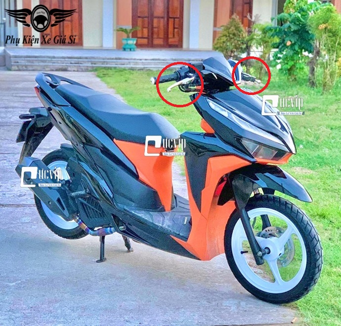 Cặp Tay Thắng Vario 2018 - 2021, Click 2018 - 2021 Xi Mạ Crom, Hàng Chuẩn Đẹp MS5797