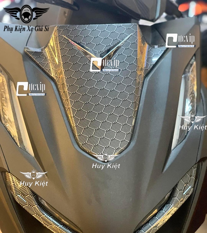Ốp Chỉ Mũi Mặt Nạ Carbon (Mẫu Mới Lục Giác) Vario 160, Vario 2022 - 2023 Hàng Cao Cấp, Hàng Chuẩn Cực Đẹp MS5806