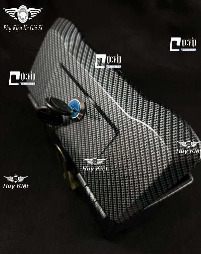 Thùng Giữa Đựng Điện Thoại Nhỏ Mini Carbon Có Khóa (Gia) Gắn Sirius xăng Cơ, Sirius Fi MS5970