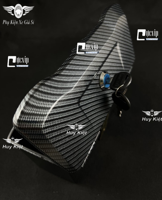 Thùng Giữa Đựng Điện Thoại Nhỏ Mini Carbon Có Khóa (Gia) Gắn Sirius xăng Cơ, Sirius Fi MS5970