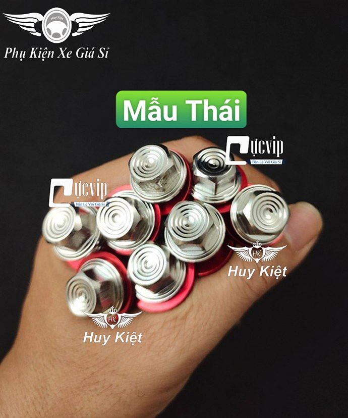 Ốc Salaya Inox 304 10Ly6 (M3) (Thái) TẶNG Lông Đền Nhôm Đỏ Gắn PAT Treo Pô Xe Vario, AirBlade, Vision, SH, SH Mode, PCX, Lead, NVX, Click (Giá 1 Ốc) MS6043