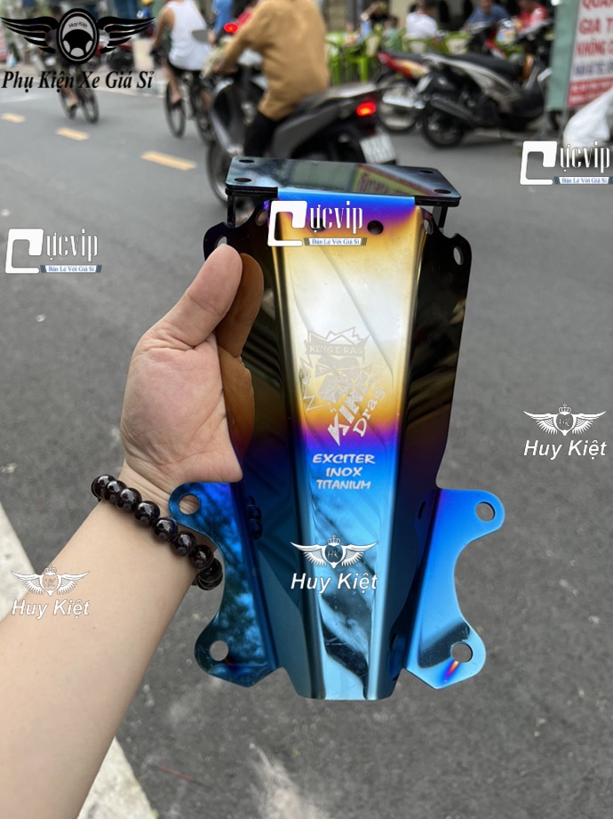 Pát Đuôi Dè Sau Inox Xi Titan Gắn Exciter 155, Exciter 2021 - 2023 MS6184