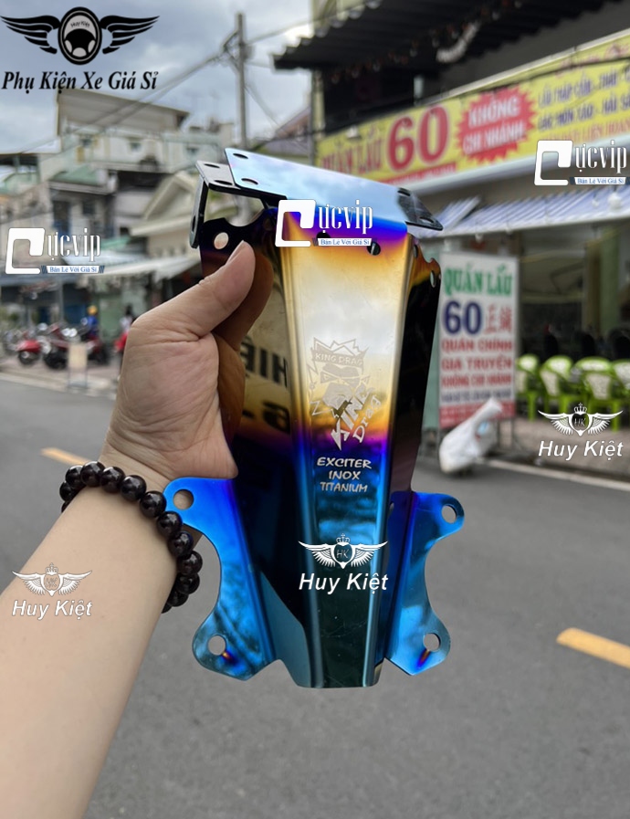 Pát Đuôi Dè Sau Inox Xi Titan Gắn Exciter 155, Exciter 2021 - 2023 MS6184
