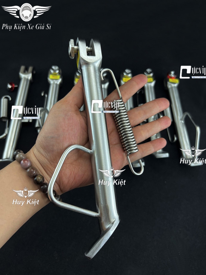 Chân Chống Nghiêng Inox (Kèm Ốc Lò Xo) Winner, Exciter, Sonic, Raider, Satria, Sirius, Future, SH 2008 - 2019, Vario, AB, Vision, Dr, Wave, Wave A 2017 C- MS6326