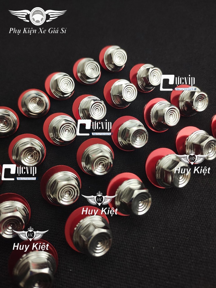 Ốc Chân Gương (Kính) Salaya THÁI Inox 304 Tặng Lông Đền Đỏ Gắn Vario, Mio, PCX, Vision, SH, SH Mode, Wave, Dr, Cub, Fu, AB, Lead, Sonic, Win, Ex, Si, NVX, Yaz, Luvias (Giá 1 Ốc) MS6358