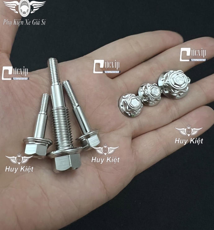 VM Bộ 3 Ốc Tay Thắng Salaya Inox 304 (M3) (Thái) Gắn Vario 2015 - 2021 MS6366