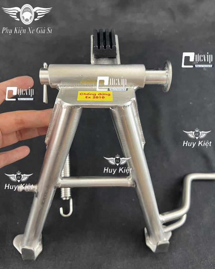 Chân Chống Đứng Inox 304 Gắn Exciter Nhỏ, Exciter 2010 (2006 - 2010) Tặng Kèm Lò Xo MS6193