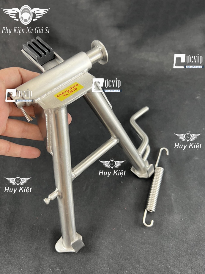 Chân Chống Đứng Inox 304 Gắn Exciter Nhỏ, Exciter 2010 (2006 - 2010) Tặng Kèm Lò Xo MS6193