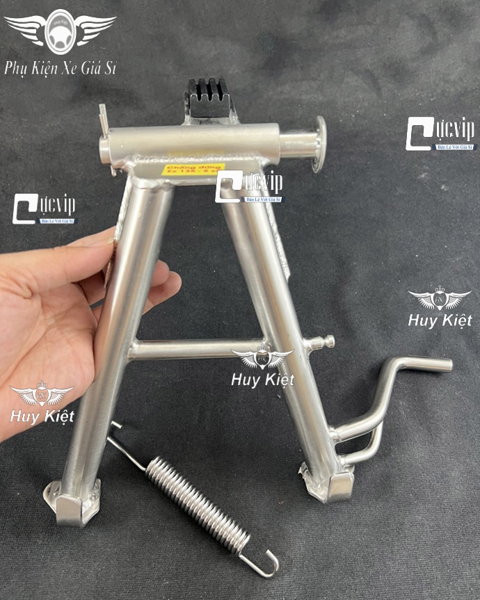 Chân Chống Đứng Inox 304 Gắn Exciter 135 (2011 - 2014) Tặng Kèm Lò Xo MS6194