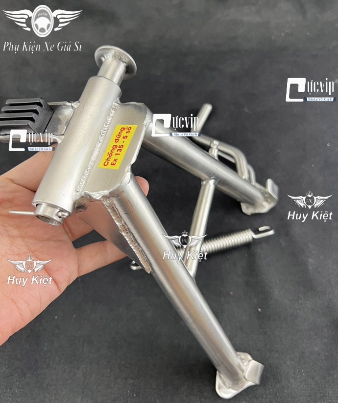 Chân Chống Đứng Inox 304 Gắn Exciter 135 (2011 - 2014) Tặng Kèm Lò Xo MS6194
