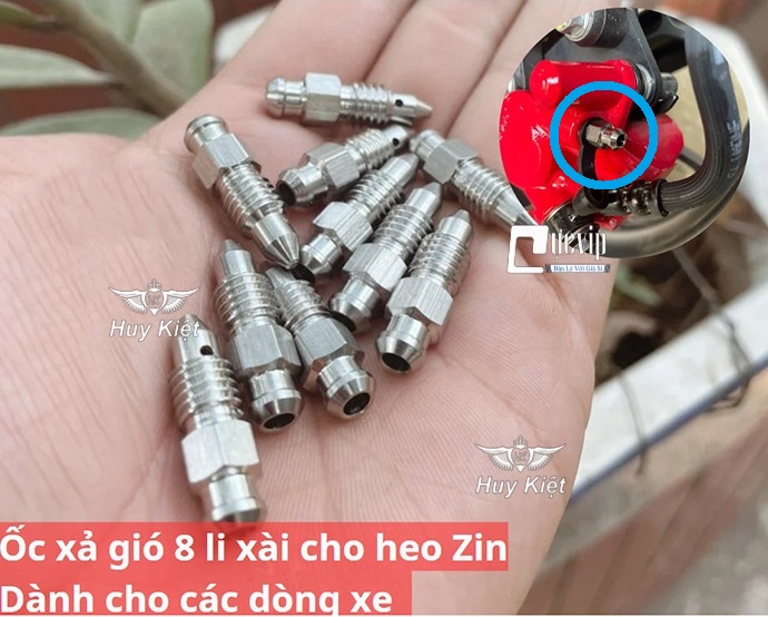 	Ốc Xả Gió, Lấy Gió Salaya Inox 304 (8Ly) Gắn Các Dòng Xe Sử Dụng Dầu Heo Dầu Zin, Nissin MS6446	