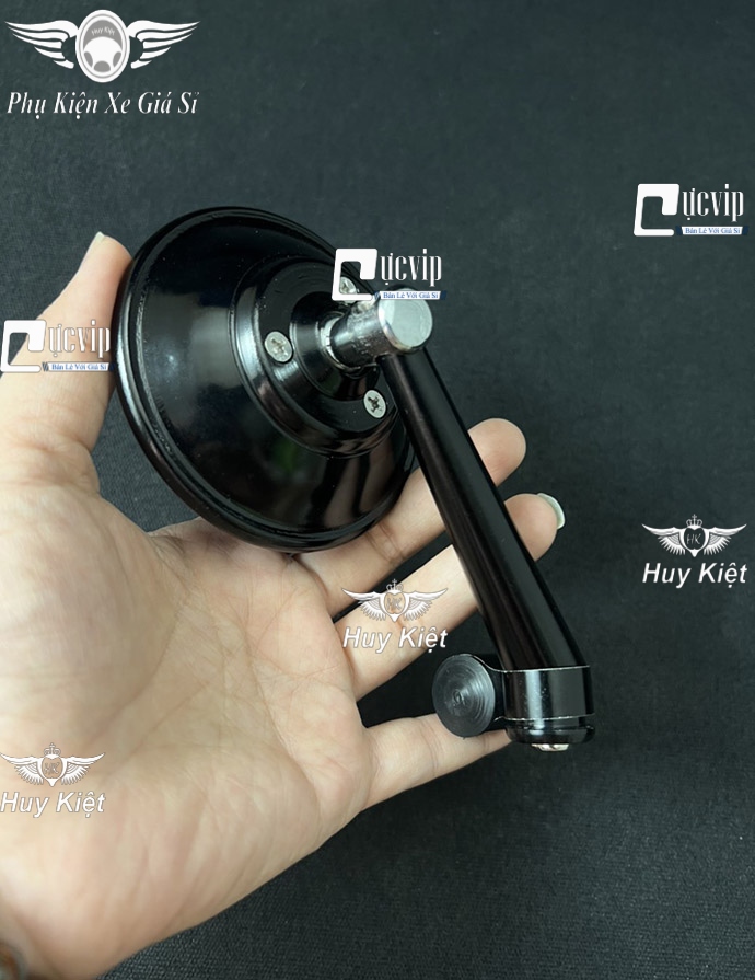 Kính Hậu Trái (Tròn) Cao Cấp Chân 10 Ly Gắn Wave, Dr, Cub, Fu, Si, AB, Vision, Vario, Mio, PCX, NVX, Win, Sonic, Ex, Jupiter, Yaz, Luvias MS6509