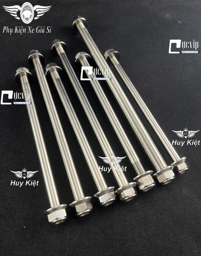 	Cốt Bánh 1 Đầu Tán Nguyên Khối Inox 304 CNC Gắn Wave Nhỏ, Dr, AB, Vario, Vision, Fu Led, Ex, Raider, Satria MS6522