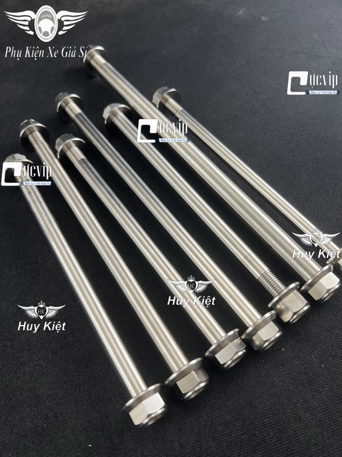	Cốt Bánh 1 Đầu Tán Nguyên Khối Inox 304 CNC Gắn Wave Nhỏ, Dr, AB, Vario, Vision, Fu Led, Ex, Raider, Satria MS6522