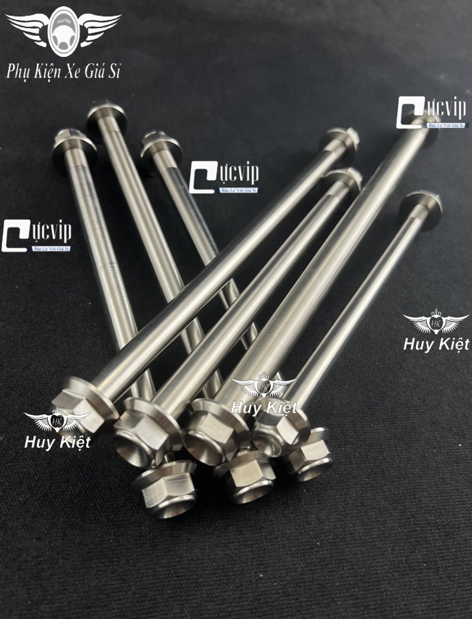 	Cốt Bánh 1 Đầu Tán Nguyên Khối Inox 304 CNC Gắn Wave Nhỏ, Dr, AB, Vario, Vision, Fu Led, Ex, Raider, Satria MS6522
