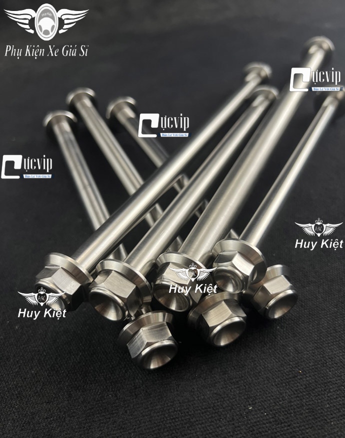 	Cốt Bánh 1 Đầu Tán Nguyên Khối Inox 304 CNC Gắn Wave Nhỏ, Dr, AB, Vario, Vision, Fu Led, Ex, Raider, Satria MS6522