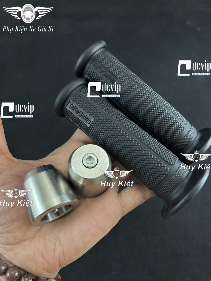 Cặp Bao Tay TAKEGAWA Kèm Gù TẠ AB Inox 304 Cân Bằng, Chống Rung Tay Lái Gắn AirBlade 2016 - 2024, Vario 160, Vision 2021 - 2024 MS6524