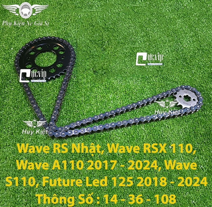 Nhông Sên Đĩa YABAN (Sên Đen) Winner 150, Dream, Future, Sirius Xăng Cơ, Exciter 2010 135 150, Wave RS RSX110 A110 S110 MS6525