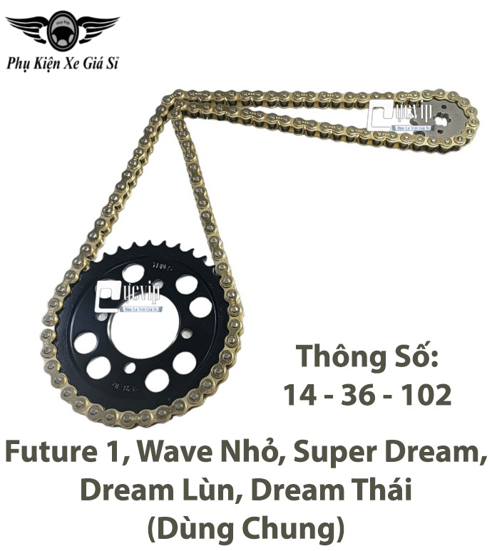 Nhông Sên Đĩa YABAN (Sên Vàng) Wave, Dream, Future, Exciter, Winner, Sirius, Sonic MS6526