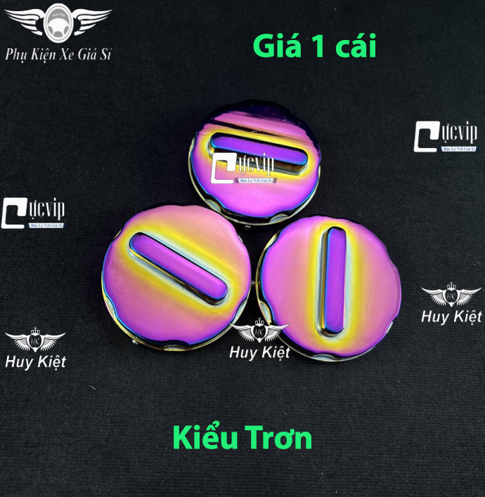 Ốp Nắp Bình Xăng Nhôm Xi Titan Gắn Xe Honda, Yamaha, Suzuki Có Nắp Xăng Phẳng, Hàng Chuẩn Đẹp MS6550