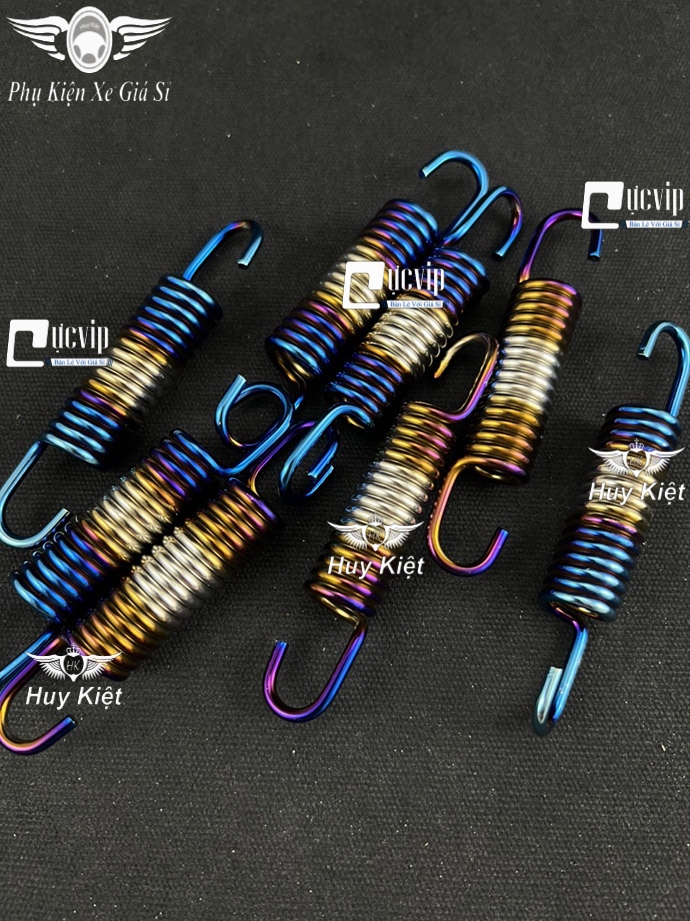 Lò Xo Chống ĐỨNG Xi Titan Phối Sọc Gắn Cho Tất Cả Xe Honda Wave,Raider,Satria,Future,Vario,AB,SH Mode,Lead,Vision,Winner,Dr,Wave,Wave A 2017 MS6559