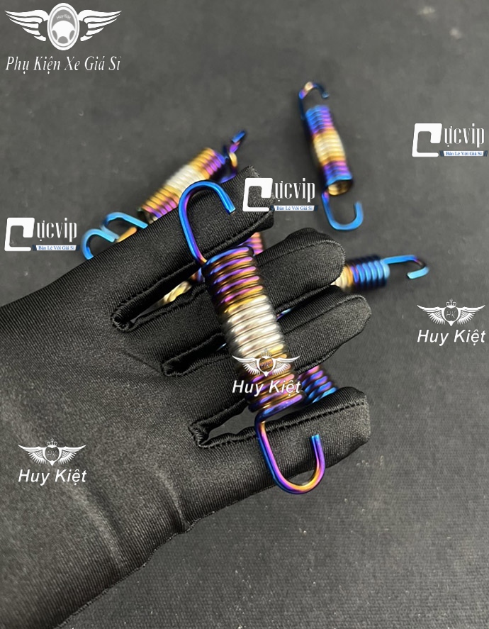 Lò Xo Chống ĐỨNG Xi Titan Phối Sọc Gắn Cho Tất Cả Xe Honda Wave,Raider,Satria,Future,Vario,AB,SH Mode,Lead,Vision,Winner,Dr,Wave,Wave A 2017 MS6559
