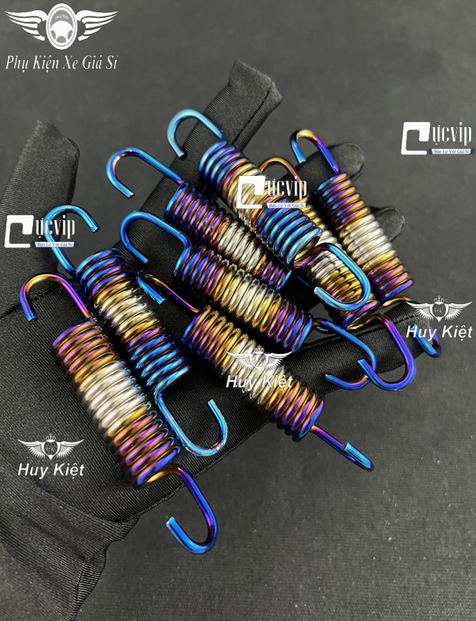 Lò Xo Chống ĐỨNG Xi Titan Phối Sọc Gắn Cho Tất Cả Xe Honda Wave,Raider,Satria,Future,Vario,AB,SH Mode,Lead,Vision,Winner,Dr,Wave,Wave A 2017 MS6559