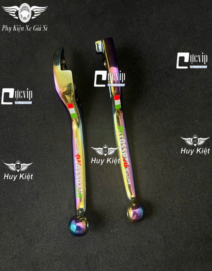 (Chữ 7 Màu) Cặp Tay Thắng Mod Chữ RCCOSSRTO Xi Titan 7 Màu AirBlade AB 2008 - 2019, Vision 2014 - 2020 MS6566