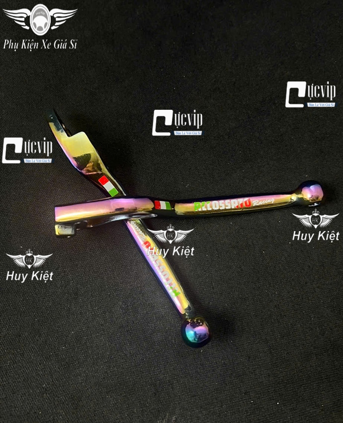 (Chữ 7 Màu) Cặp Tay Thắng Mod Chữ RCCOSSRTO Xi Titan 7 Màu AirBlade AB 2008 - 2019, Vision 2014 - 2020 MS6566