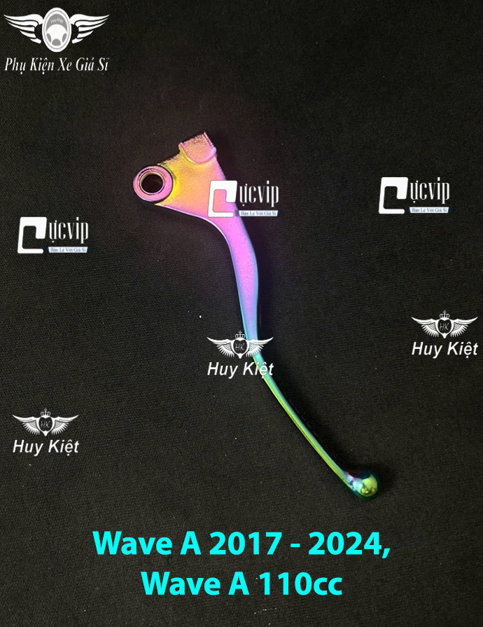(Chữ 7 Màu) Tay Thắng Đùm, Thắng Đĩa Mod Chữ RCCOSSRTO Xi Titan 7 Màu Wave Nhỏ, Wave A 2017, Wave Thái, Blade, A, S, RS, RSX, ZX, Sirius Xăng Cơ, Si 50cc MS6577