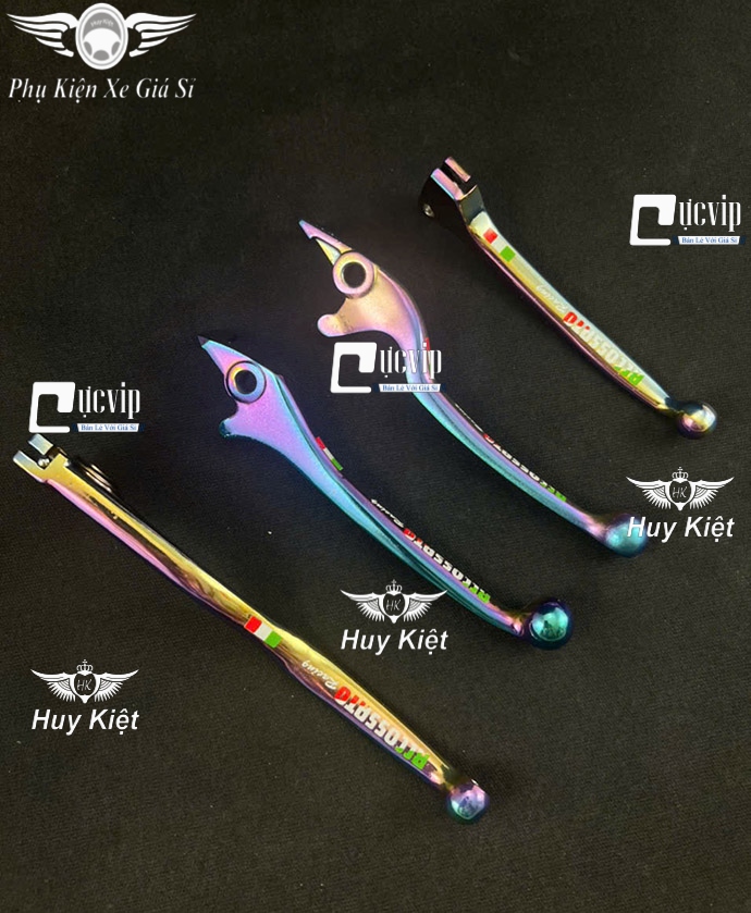 (Chữ 7 Màu) Tay Thắng Đùm, Thắng Đĩa Mod Chữ RCCOSSRTO Xi Titan 7 Màu Wave Nhỏ, Wave A 2017, Wave Thái, Blade, A, S, RS, RSX, ZX, Sirius Xăng Cơ, Si 50cc MS6577