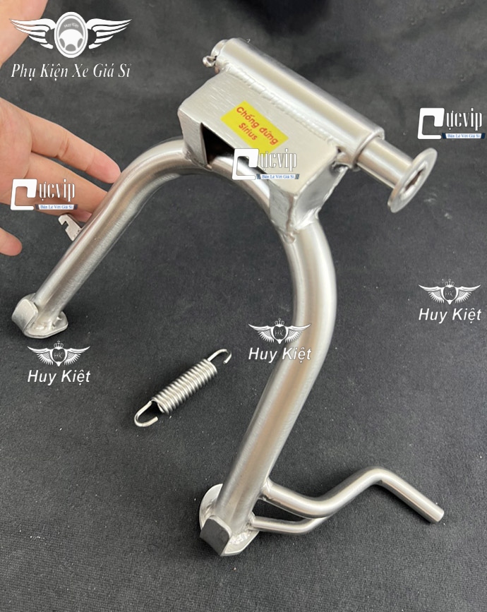 (Tặng Cốt + Lò Xo) Chân Chống Đứng Inox 304 Gắn Sirius Xăng Cơ MS6583