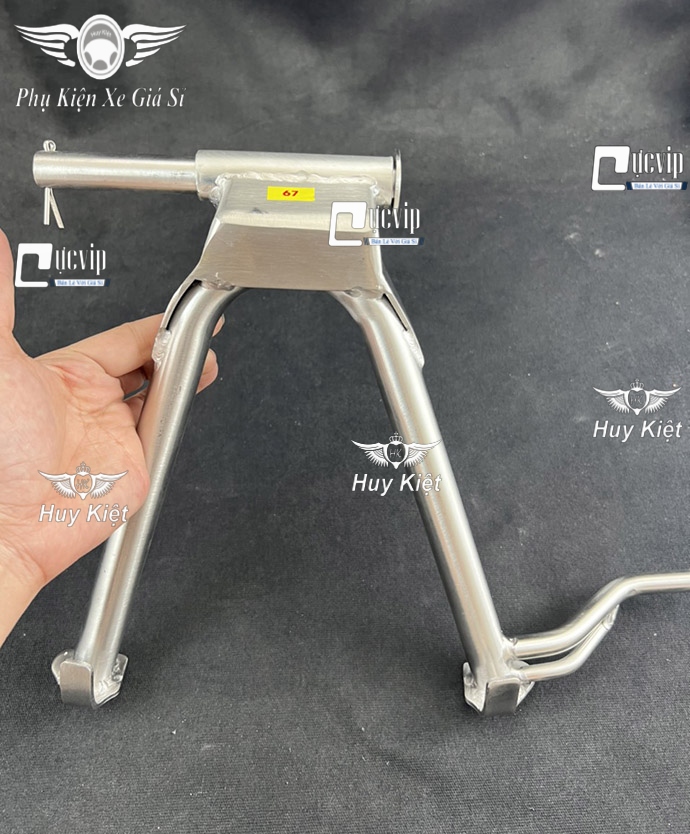 (Tặng kèm Cốt) Chân Chống Đứng Inox 304 Gắn Honda 67, Cub Đời Cũ MS6587