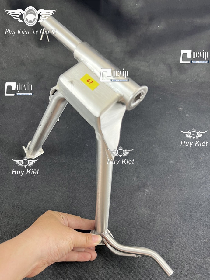(Tặng kèm Cốt) Chân Chống Đứng Inox 304 Gắn Honda 67, Cub Đời Cũ MS6587