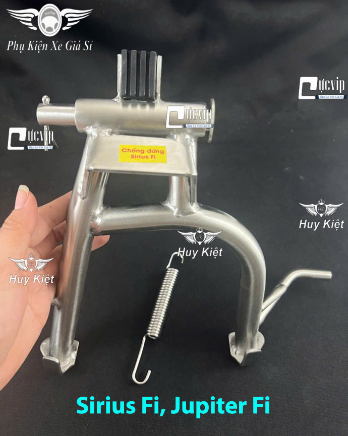 (Tặng Cốt + Lò Xo) Chân Chống Đứng Inox 304 Gắn Sirius Fi, Jupiter Fi MS6590