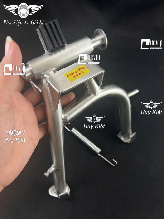 (Tặng Cốt + Lò Xo) Chân Chống Đứng Inox 304 Gắn Sirius Fi, Jupiter Fi MS6590