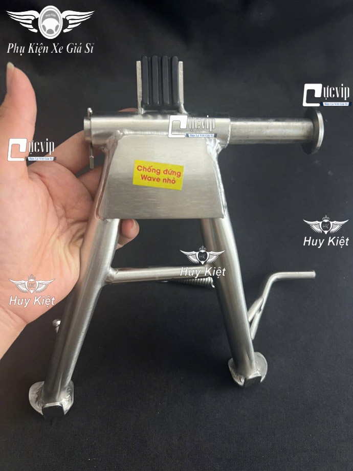 (Tặng Cốt + Lò Xo) Chân Chống Đứng Inox 304 Wave Nhỏ, Wave ZX, Wave 100 (Đời 2002 - 2008) MS6592