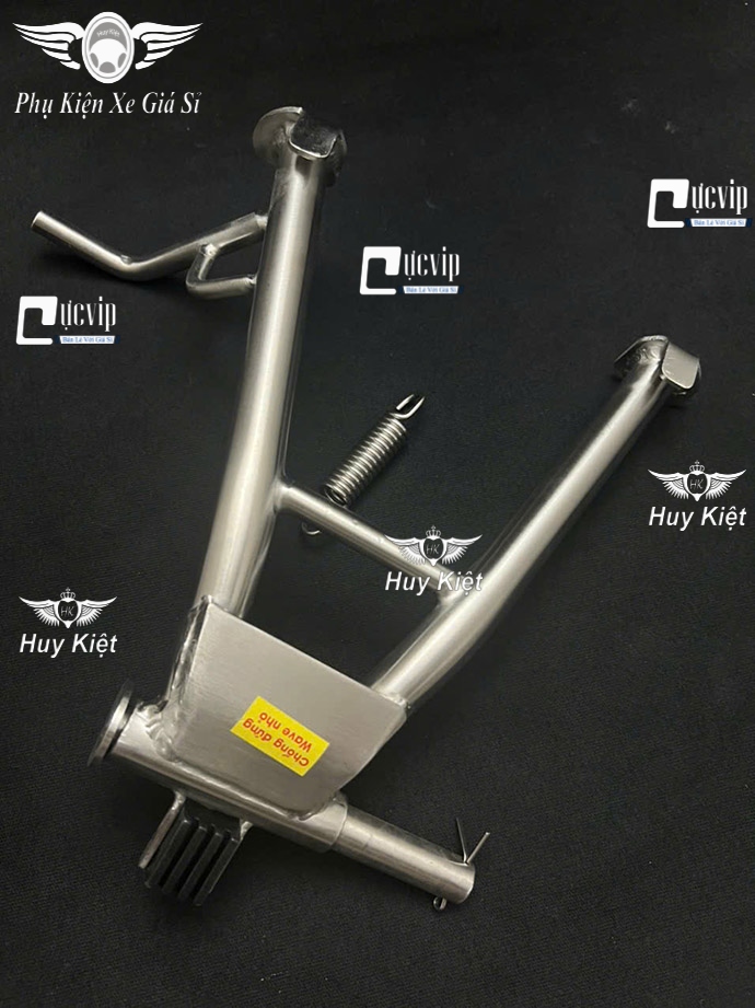 (Tặng Cốt + Lò Xo) Chân Chống Đứng Inox 304 Wave Nhỏ, Wave ZX, Wave 100 (Đời 2002 - 2008) MS6592