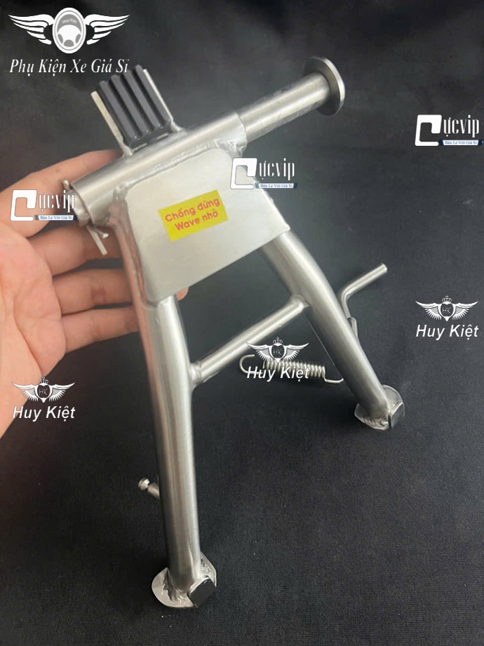 (Tặng Cốt + Lò Xo) Chân Chống Đứng Inox 304 Wave Nhỏ, Wave ZX, Wave 100 (Đời 2002 - 2008) MS6592