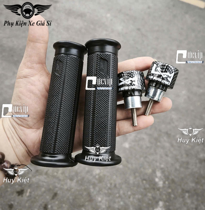 {Tặng Bao Tay TBT} Gù Nhôm Sơn CARBON Wa Dr Vario Vision Win Ex Fu Si SH Cub PCX NVX Raider Satria Luvias Mio Yaz Jupiter MS6630
