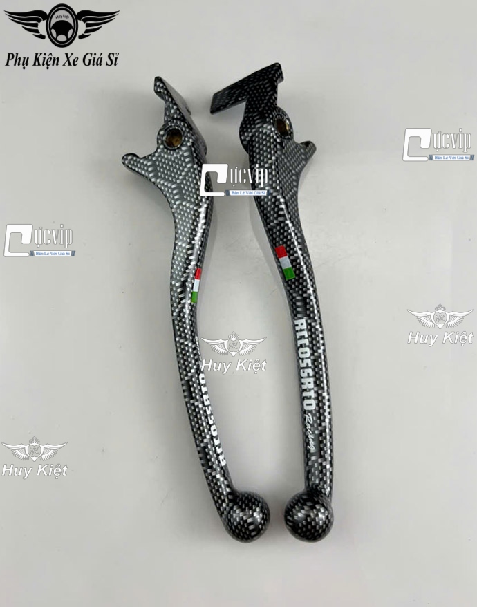 (TỔ ONG) Cặp Tay Thắng Carbon TỔ ONG Mod Chữ Rccossrto Gắn SH Việt Nam 2012 - 2024 (2 Thắng Đĩa) (125cc, 150cc) MS6637